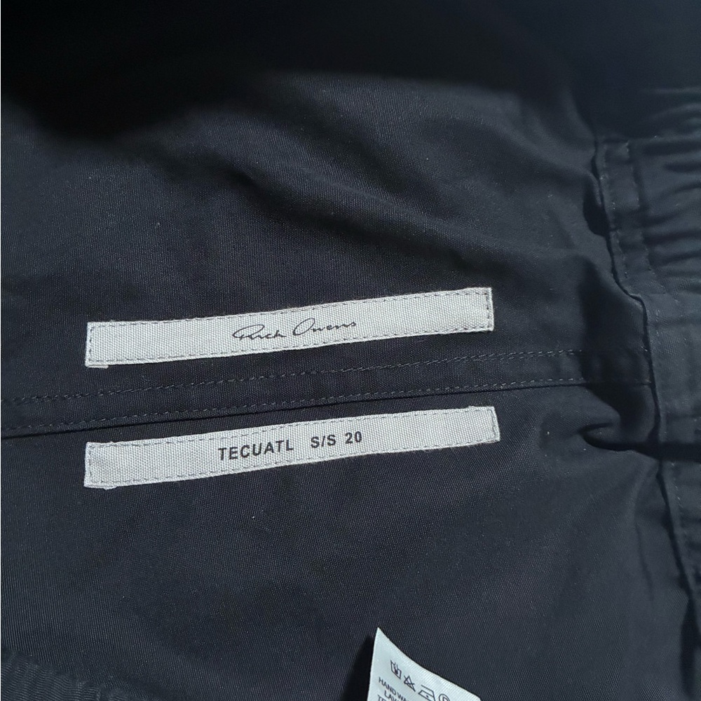 Rick Owens Black Athletic Shorts with Zippers - Picture 2 of 6